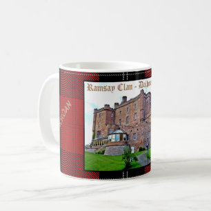 Chic Scottish Ramsay Clan Castle Tartan  Name Coffee Mug