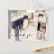 Chic Script 4 Photo Collage Wedding Thank You