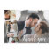 Chic Script 4 Photo Collage Wedding Thank You