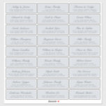 Chic Script Blue Wedding Guest Address Labels<br><div class="desc">Easy to personalise, names and addresses / individual wedding address label stickers for guests. SIZE INDIVIDUAL LABELS: 1.45” X 4.45” These chic, modern and simple wedding address labels feature your wedding guest names in off-black elegant handwritten script calligraphy on a pastel blue background. Simply add your individual wedding guest names...</div>