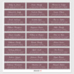 Chic Script Burgundy Wedding Guest Address Labels<br><div class="desc">Easy to personalise, names and addresses / individual wedding address label stickers for guests. SIZE INDIVIDUAL LABELS: 1.45” X 4.45” These chic, modern and simple wedding address labels feature your wedding guest names in white elegant handwritten script calligraphy on a burgundy background. Simply add your individual wedding guest names and...</div>