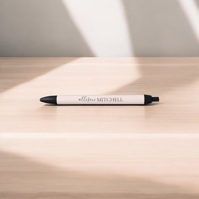 Chic Script Calligraphy Minimalist Black Ink Pen (Creator Uploaded)