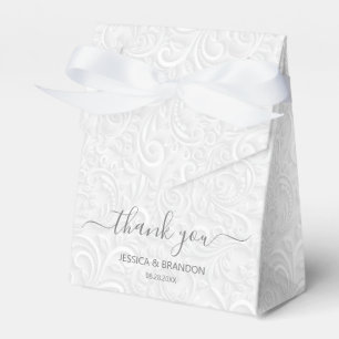 Chic Script Calligraphy Thank You Favour Box