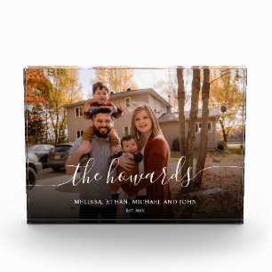 Chic Script Family Photo