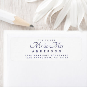 Chic Script Future Mr Mrs Wedding Address