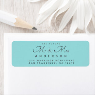 Chic Script Future Mr Mrs Wedding Address