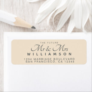 Chic Script Future Mr Mrs Wedding Address