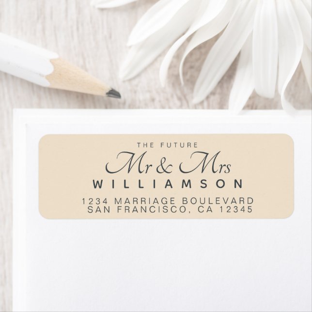 Chic Script Future Mr Mrs Wedding Address (Insitu)