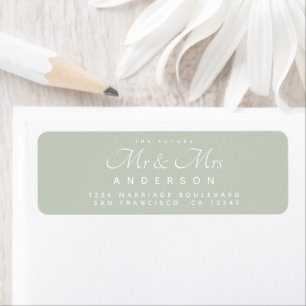 Chic Script Future Mr Mrs Wedding Address