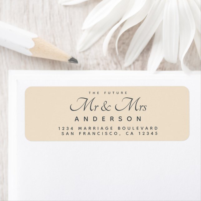 Chic Script Future Mr Mrs Wedding Address (Insitu)