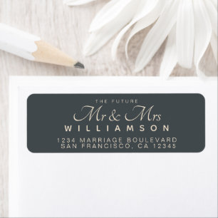 Chic Script Future Mr Mrs Wedding Address