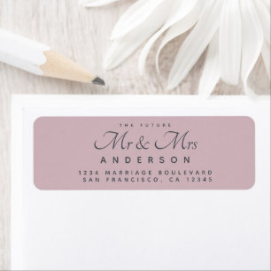 Chic Script Future Mr Mrs Wedding Address