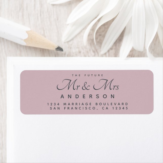 Chic Script Future Mr Mrs Wedding Address (Insitu)