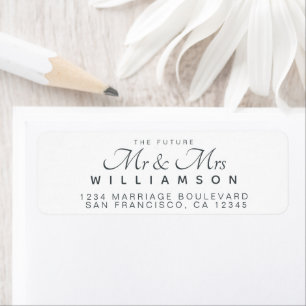 Chic Script Future Mr Mrs Wedding Address