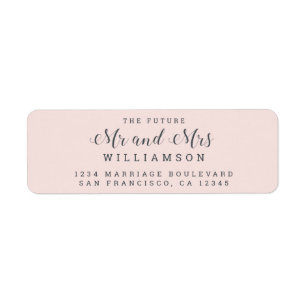 Chic Script Future Mr Mrs Wedding Return Address
