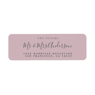 Chic Script Future Mr Mrs Wedding Return Address