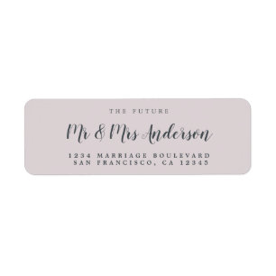 Chic Script Future Mr Mrs Wedding Return Address