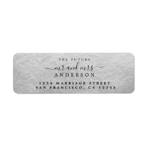Chic Script Future Mr Mrs Wedding Return Address