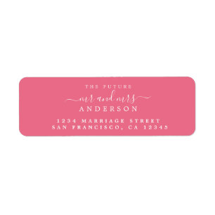 Chic Script Future Mr Mrs Wedding Return Address
