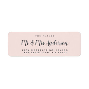 Chic Script Future Mr Mrs Wedding Return Address