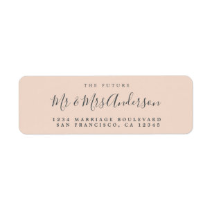 Chic Script Future Mr Mrs Wedding Return Address