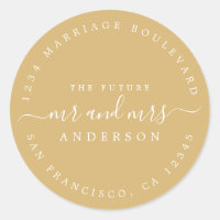 Chic Script Future Mr Mrs Wedding Return Address