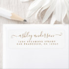 Chic Script Gold Ink Name Return Address