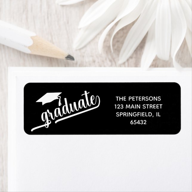 Chic Script Graduation and Cap Black (Insitu)