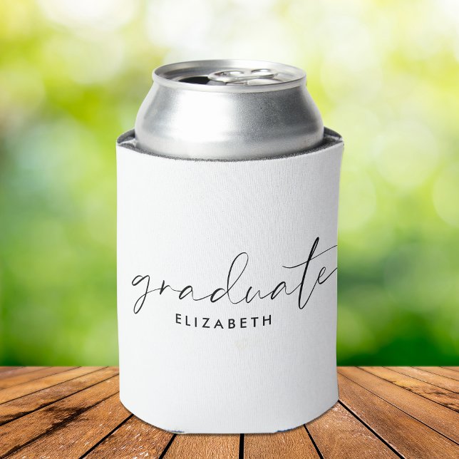 Chic Script Graduation Can Cooler (Creator Uploaded)
