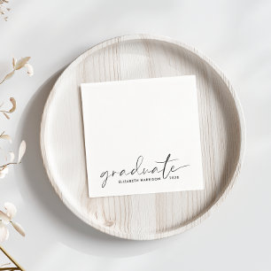 Chic Script Graduation Party Napkin