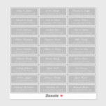 Chic Script Grey Wedding Guest Address Labels<br><div class="desc">Easy to personalise, names and addresses / individual wedding address label stickers for guests. SIZE INDIVIDUAL LABELS: 0.85” X 2.64” These chic, modern and simple wedding address labels feature your wedding guest names in white elegant handwritten script calligraphyon a grey background. Simply add your individual wedding guest names and address....</div>