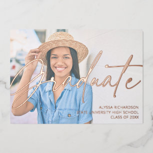  Chic Script H Photo Graduation Party