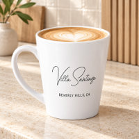 Chic Script Home Residence Name Latte