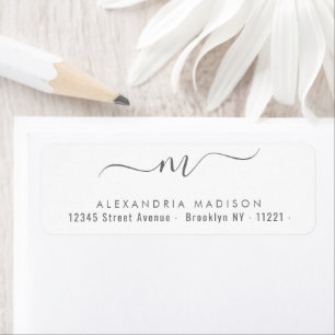 Chic Script Monogram Silver Grey Modern Typography