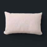 Chic Script Mr Mrs Pastel Pink Newlywed Monogram Lumbar Cushion<br><div class="desc">Chic, modern monogram pastel pink pillow with the text Mr and Mrs in white elegant script. Simply add your married name. Perfect luxury gift for the newlywed couple. Exclusively designed for you by Happy Dolphin Studio. If you need any help or matching products please contact us at happydolphinstudio@outlook.com. We're happy...</div>