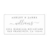 Chic Script Names Newlywed Surname Return Address