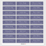 Chic Script Navy Blue Wedding Guest Address Labels<br><div class="desc">Easy to personalise, names and addresses / individual wedding address label stickers for guests. SIZE INDIVIDUAL LABELS: 1.45” X 4.45” These chic, modern and simple wedding address labels feature your wedding guest names in white elegant handwritten script calligraphy on a navy blue background. Simply add your individual wedding guest names...</div>