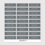 Chic Script Off-Black Wedding Guest Address Labels<br><div class="desc">Easy to personalise, names and addresses / individual wedding address label stickers for guests. SIZE INDIVIDUAL LABELS: 0.85” X 2.64” These chic, modern and simple wedding address labels feature your wedding guest names in white elegant handwritten script calligraphyon an off-black background. Simply add your individual wedding guest names and address....</div>