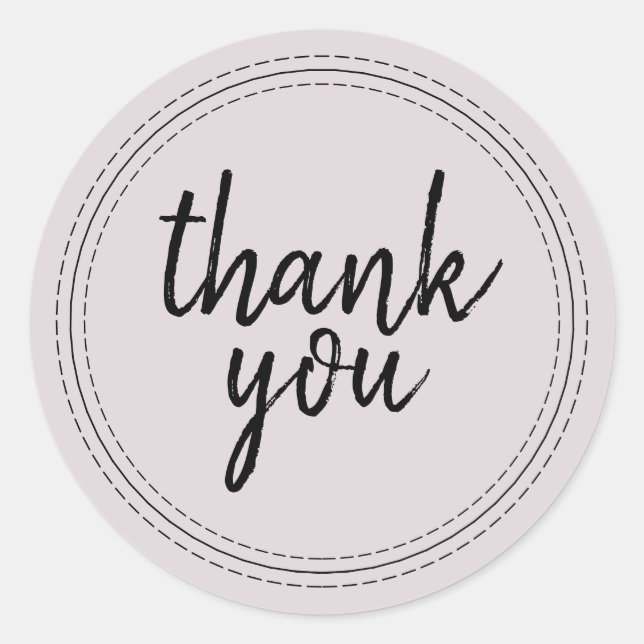 Chic Script Pastel Purple Thank You Gift Label (Front)