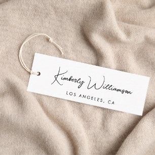 Chic Script QR Code Clothing Hang Tag