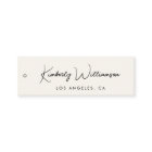 Chic Script QR Code Cream Clothing Hang Tag