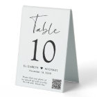 Chic Script QR Code Wedding Reception