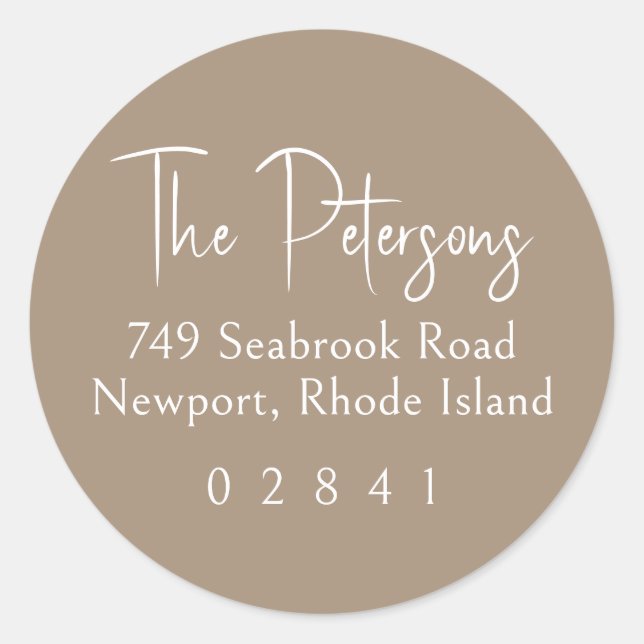 Chic Script Return Address Label (Front)