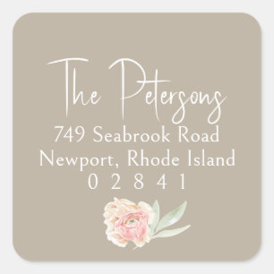Chic Script Return Address Label