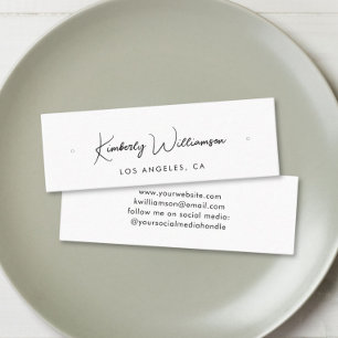 Chic Script Stud Hoop Earring Display Card