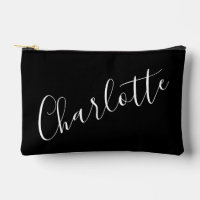 Chic Script Typography Personalised Name Black