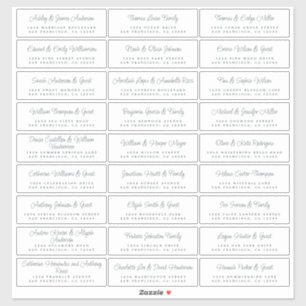 Chic Script Wedding Guest Address Labels