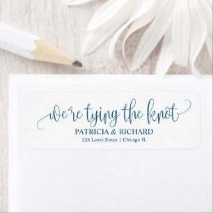 Chic Script We're Tying The Knot  Return Address