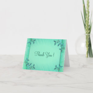 Chic Sea Green Columns  Thank You Card