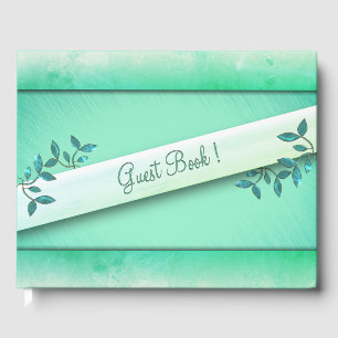 Chic Sea Green  Guest Book